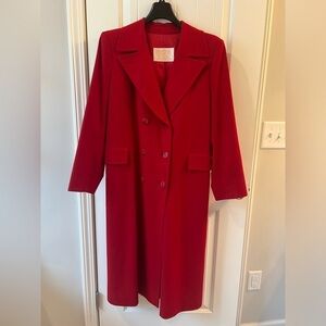 Vintage Pure Wool‎ Pendleton Trench Coat in Red.  Sz 14